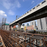 The beam relocation project of the east/west connection area of the Baoshan Road Station connection Renovation Project of Shanghai Metro Lines 3 and 4